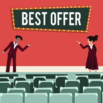 Text caption presenting Best Offer. Business concept To convince someone by Illustration