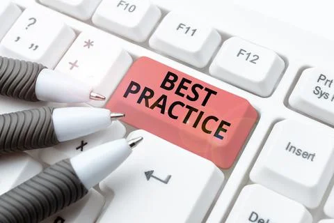 Text caption presenting Best Practice. Business idea Method Systematic Fotos de archivo