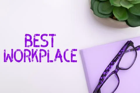 Text caption presenting Best Workplace. Concept meaning Ideal company to work Stock Photos