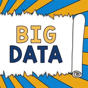 Text caption presenting Big Data. Conceptual photo sets that so complex that 스톡 일러스트