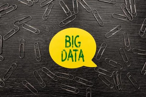 Text caption presenting Big Data. Conceptual photo sets that so complex that Stock Photos