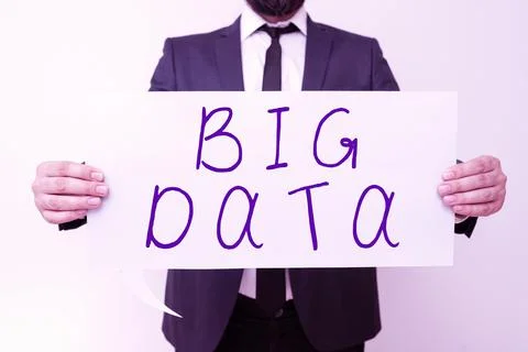 Text caption presenting Big Data. Business idea sets that so complex that Stock Photos