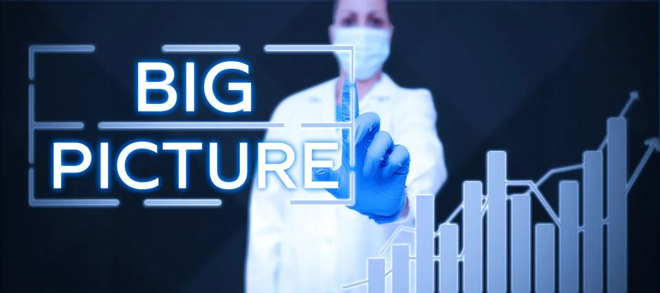 Text caption presenting Big Picture. Business idea most important facts about Stock Photos