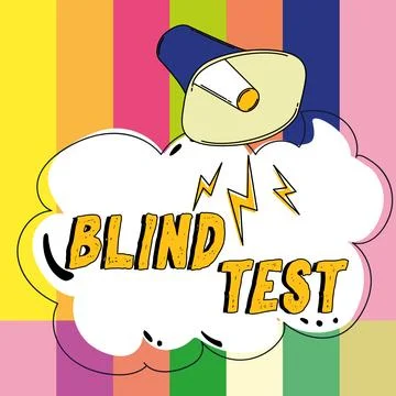 Text caption presenting Blind Test. Concept meaning Social engagement with a Stock Illustration