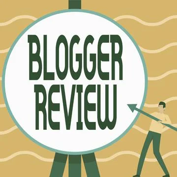 Text caption presenting Blogger Review. Business concept making a critical Stockillustratie