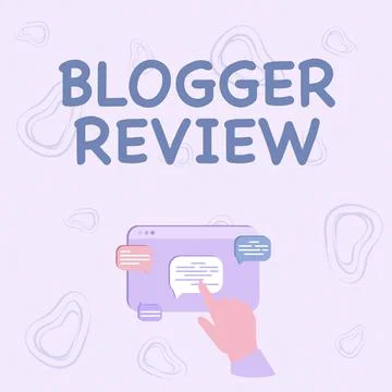 Text caption presenting Blogger Review. Business concept making a critical イラスト素材