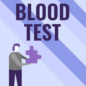 Text caption presenting Blood Test. Business showcase Extracted blood sample Stock Illustration