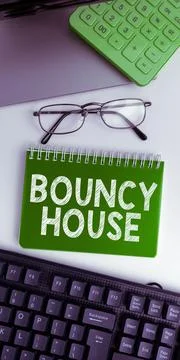 Text caption presenting Bouncy House. Business approach Automated program that Stock Photos