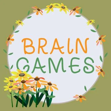 Text caption presenting Brain Games. Concept meaning psychological tactic to Stock Illustration