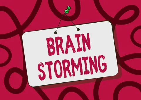 Text caption presenting Brain Storming. Internet Concept Stimulating creative Stock Illustration