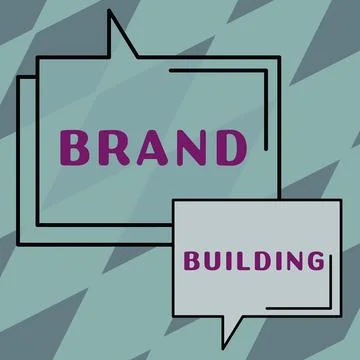 Text caption presenting Brand Building. Internet Concept Develop a unique Stockillustratie