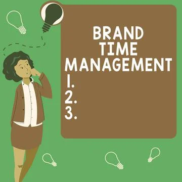 Text caption presenting Brand Time Management. Business idea Increase the Stock Illustration