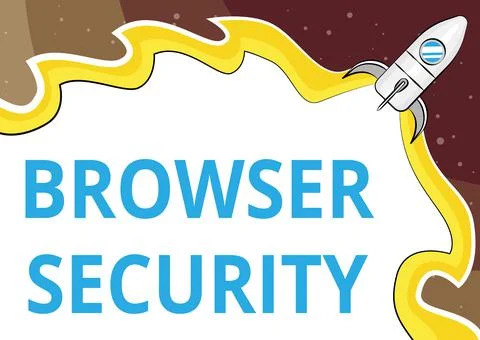 Text caption presenting Browser Security. Concept meaning security to web イラスト素材