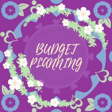 Text caption presenting Budget Planning. Business overview The written Stock Illustration