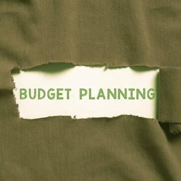Text caption presenting Budget Planning. Business overview purchasing process Stock Photos