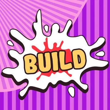 Text caption presenting Build. Business overview Construct something by putting Illustrazione stock