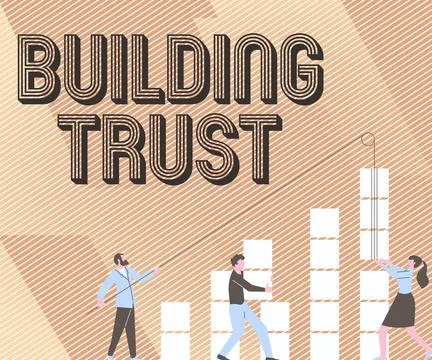 Text caption presenting Building Trust. Business concept activity of emerging イラスト素材