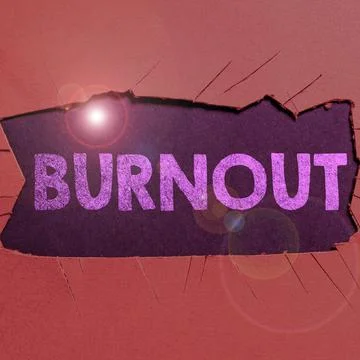 Text caption presenting Burnout. Conceptual photo Feeling of physical and emo Stock Photos
