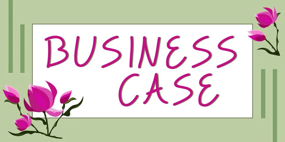 Text caption presenting Business Case. Business idea Proposition Undertaking Stock Illustration