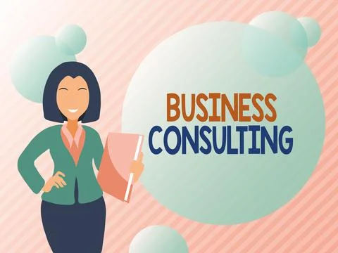 Text caption presenting Business Consulting. Conceptual photo practice of Stock Illustration