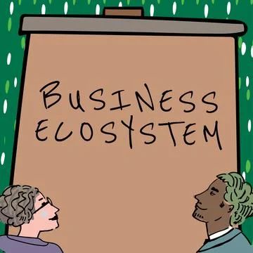 Text caption presenting Business Ecosystem. Business concept Develop and 스톡 일러스트