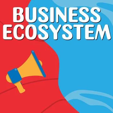 Text caption presenting Business Ecosystem. Business approach Develop and 스톡 일러스트