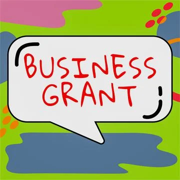 Text caption presenting Business Grant. Conceptual photo Working strategies Stock Illustration