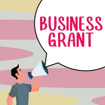 Text caption presenting Business Grant. Conceptual photo Working strategies Stock Illustration