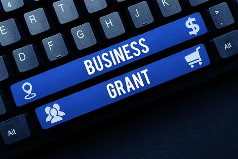 Text caption presenting Business Grant. Business approach Working strategies Stock Photos