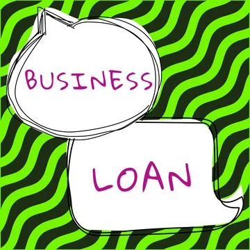 Text caption presenting Business Loan. Business idea Credit Mortgage Financial Ilustração Stock