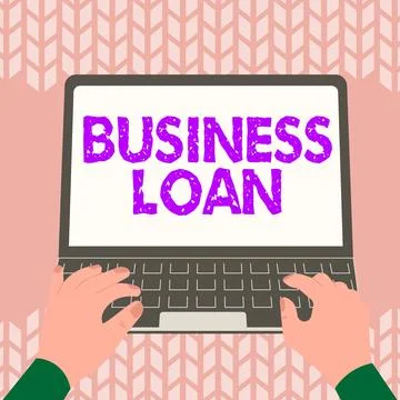 Text caption presenting Business Loan. Internet Concept Credit Mortgage Ilustração Stock