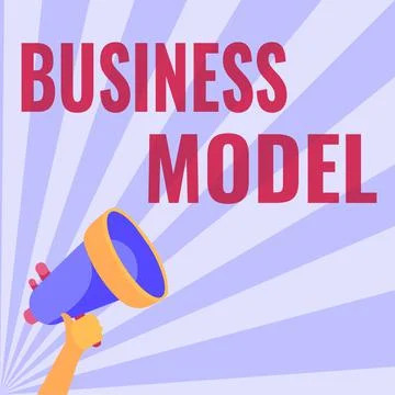 Text caption presenting Business Model. Business showcase model showing how a Stock Illustration