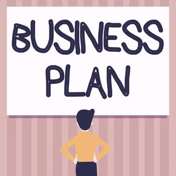 Text caption presenting Business Plan. Business approach Structural Strategy Stock-Illustration