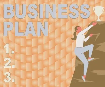 Text caption presenting Business Plan. Internet Concept Structural Strategy Stock Illustration