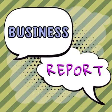 Text caption presenting Business Report. Business showcase delivery mechanism 스톡 일러스트