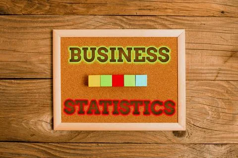 Text caption presenting Business Statistics. Business approach Science of Stockfoto's