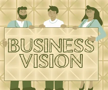 Text caption presenting Business Vision. Conceptual photo grow your business in Stockillustratie