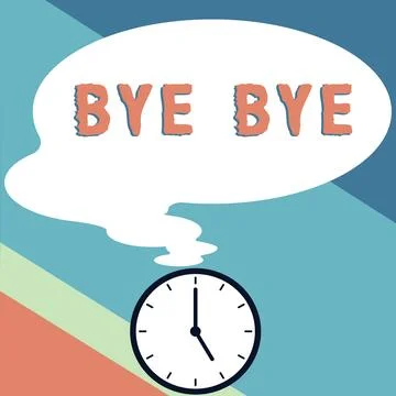 Text caption presenting Bye Bye. Conceptual photo Greeting for leaving Farewell Stock Illustration