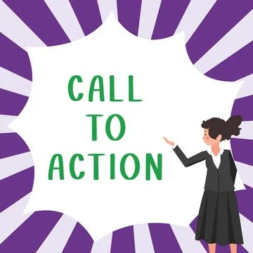 Text caption presenting Call To Action. Business showcase Encourage Decision Illustrazione stock