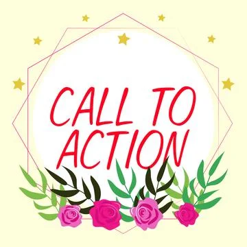 Text caption presenting Call To Action. Concept meaning Encourage Decision Move Stock Illustration