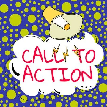 Text caption presenting Call To Action. Business showcase Encourage Decision Illustrazione stock