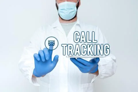 Text caption presenting Call Tracking. Concept meaning Organic search engine Stock Photos