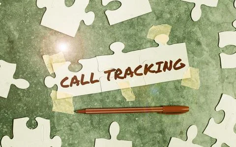 Text caption presenting Call Tracking. Business approach Organic search engine Stock Photos