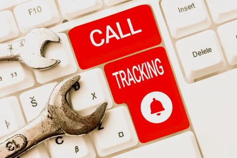Text caption presenting Call Tracking. Internet Concept Organic search engine Stock Photos