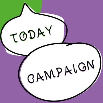 Text caption presenting Campaign. Conceptual photo organized course of action to Stock Illustration