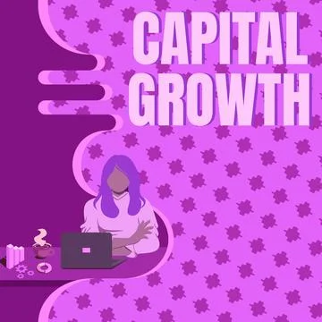 Text caption presenting Capital Growth. Internet Concept increase in the value 스톡 일러스트