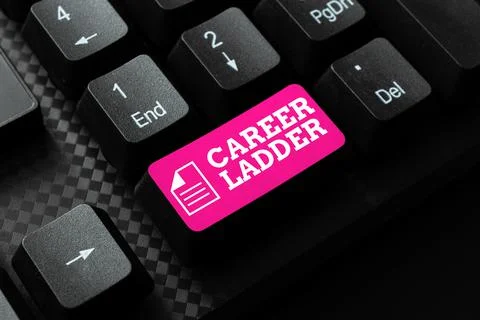 Text caption presenting Career Ladder. Concept meaning Job Promotion 스톡 사진