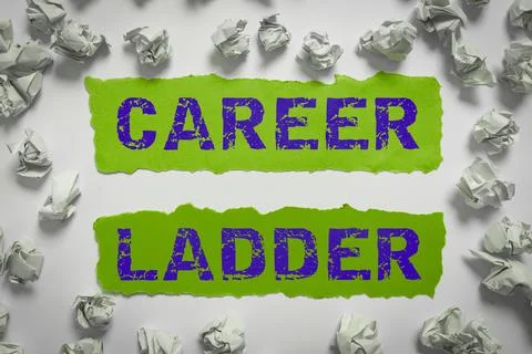 Text caption presenting Career Ladder. Word for Job Promotion Professional 스톡 사진
