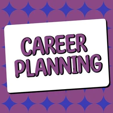 Text caption presenting Career Planning. Internet Concept A list of goals and Stock Illustration