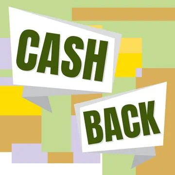 Text caption presenting Cash Back. Business idea incentive offered buyers Stock Illustration